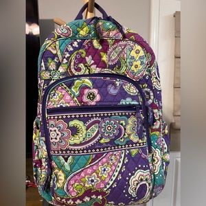 Vera Bradley Women's Paisley Backpack - Purple and Green